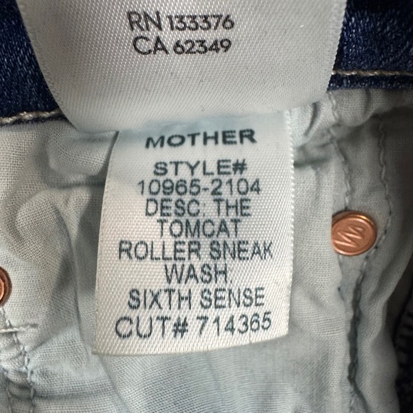 Mother The Tomcat Roller Sneak Jeans Sixth Sense Wash Flare Wide Leg Women's 29 - Picture 7 of 13